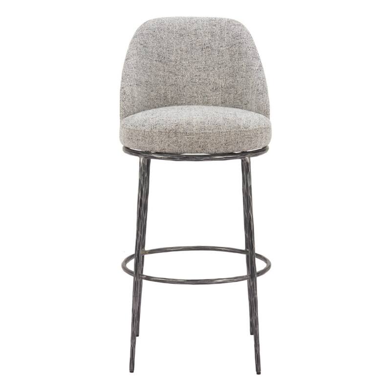 32 Inch Swivel Bar Chair with Footrest and Full Back - 21.9” x 19.1” x 42.5”
