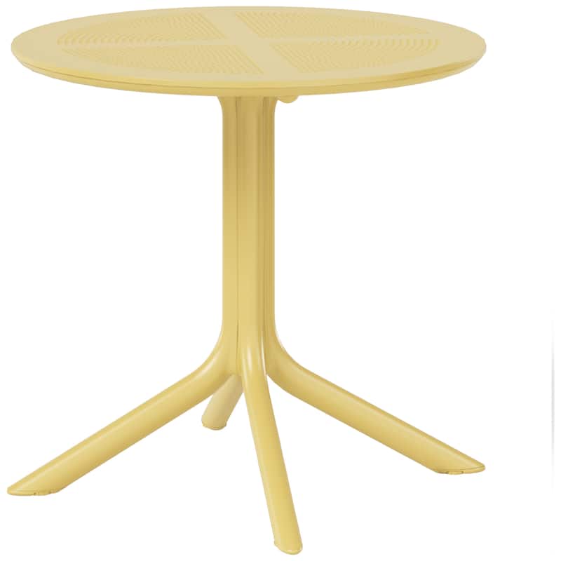 Frond and Form 31.5 Inch Outdoor Round Dining Table - Yellow