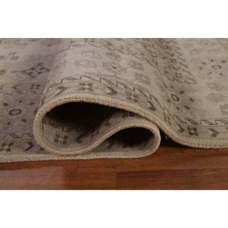 Oushak Oriental Area Rug Handmade Wool Carpet - 8'10"x 12'1"