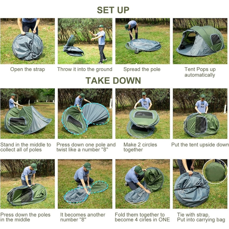 Pop up Camping Tent 2 Person Tent Waterproof Instant Easy Setup Family Tent N A Bed Bath Beyond 40330600