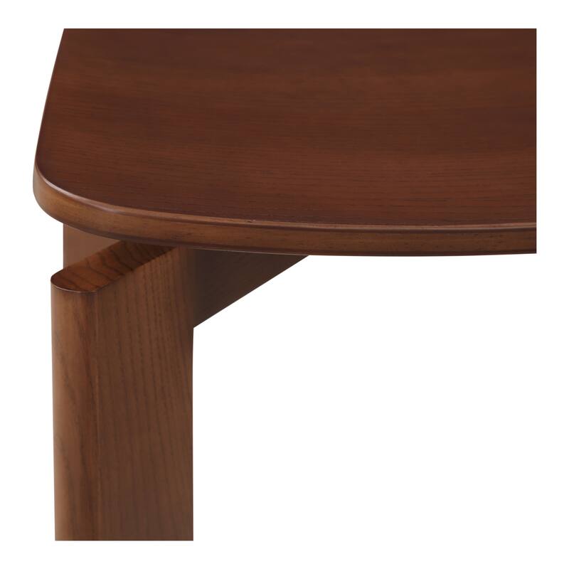 NADAAL STUDIOS Elowar Dining Chair, Solid Kiln-Dried White Ash Frame with Veneer Seat, Walnut Stained Ash - Set of 2
