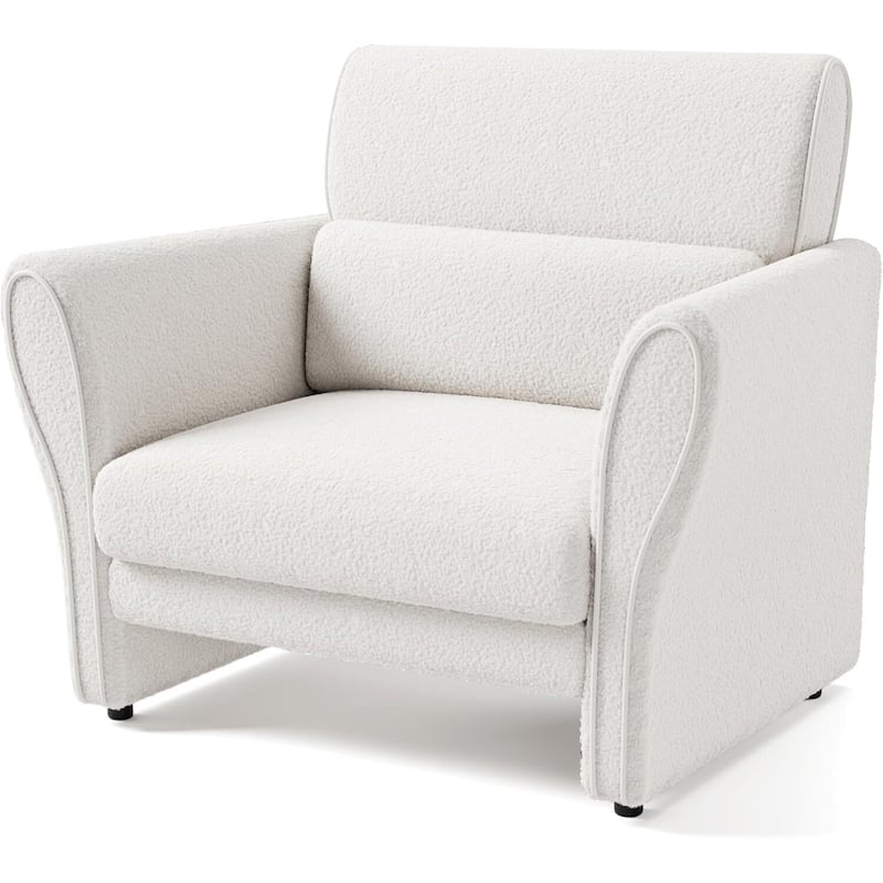 Modern Loveseat Sofa, with High Backrest and Removable Lumbar Pillows - 33.5"