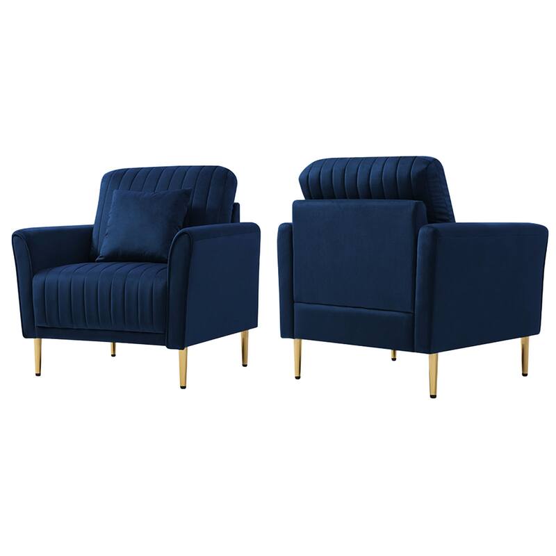 Velvet Accent Chair Living Room Chair Set of 2