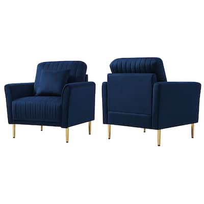 Velvet Accent Chair Living Room Chair Set of 2