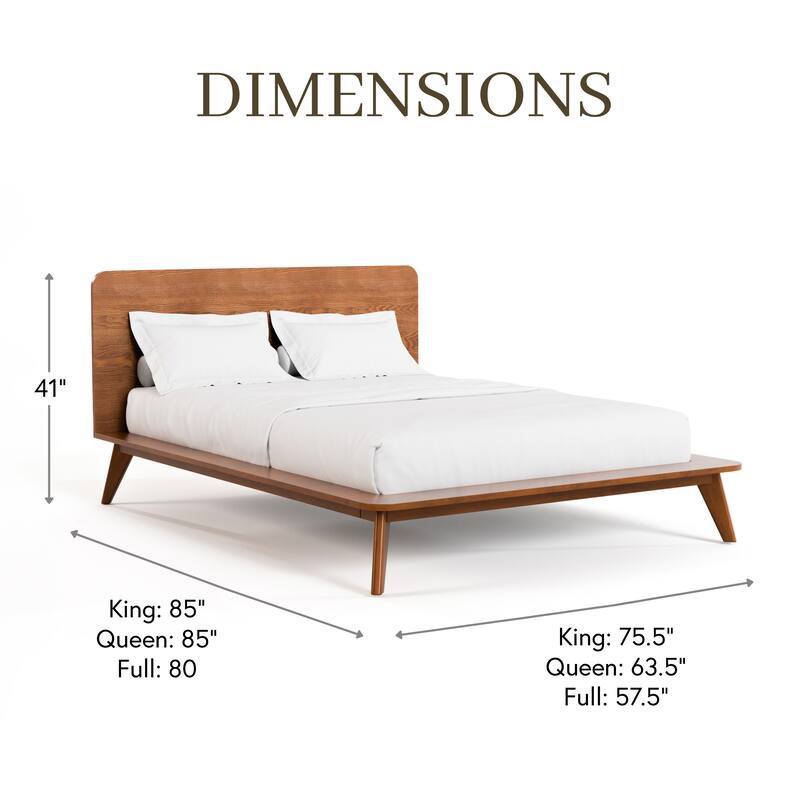 Furniture of America Beau Midcentury 2-Piece Kids Low Profile Platform Bed and Nightstand Set