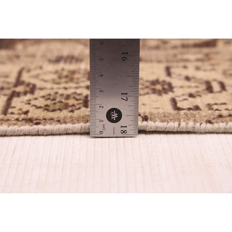 ECARPETGALLERY Hand-knotted Antalya Vintage Dark Brown Wool Rug - 3'3 x 8'8