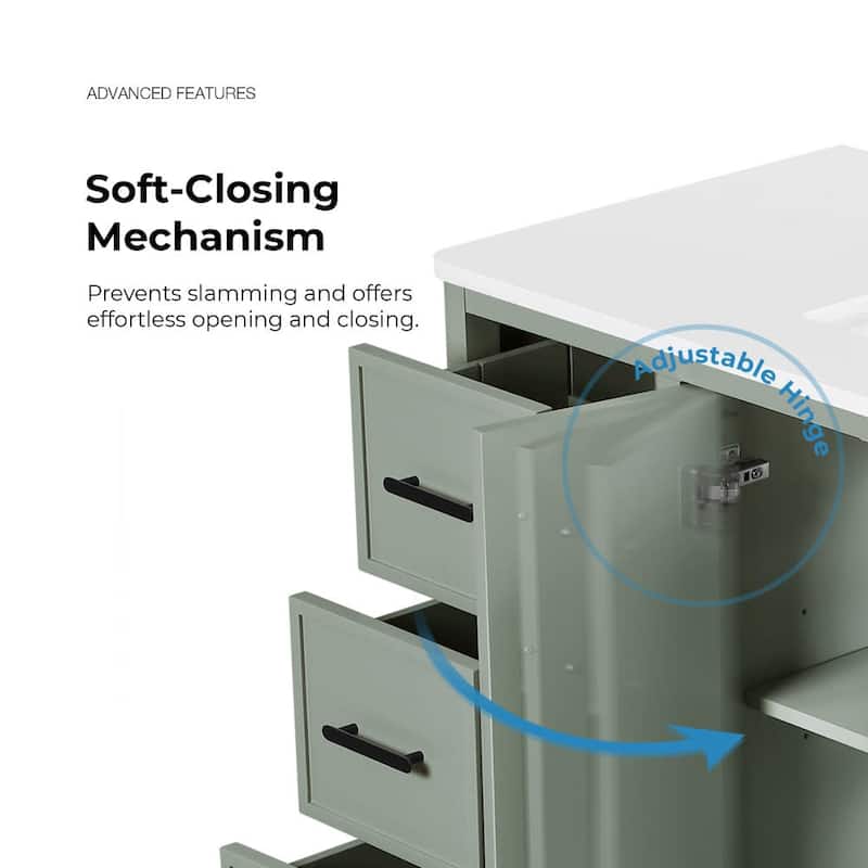 Ove Decors SOLAS-36 Solas 36" Free Standing Single Basin Vanity Set