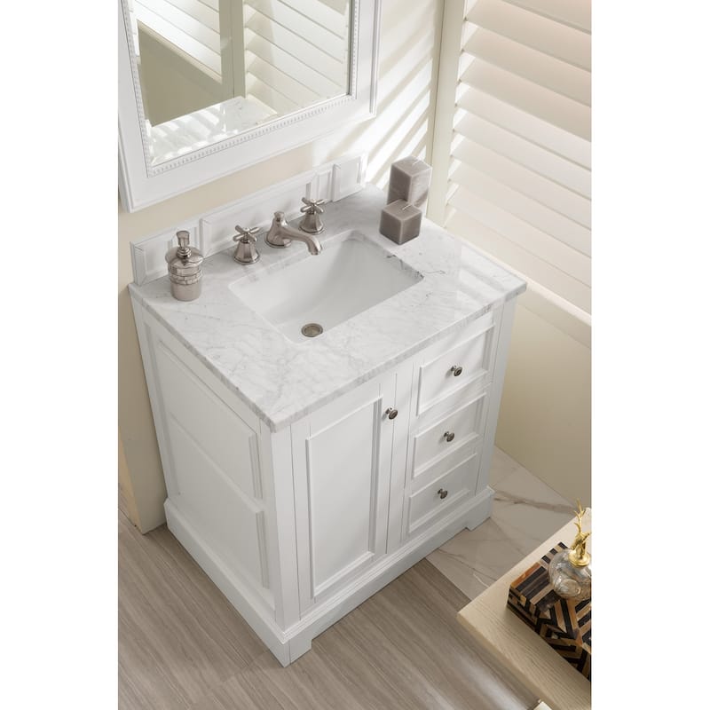 James Martin Vanities De Soto 30" Single Vanity, Bright White