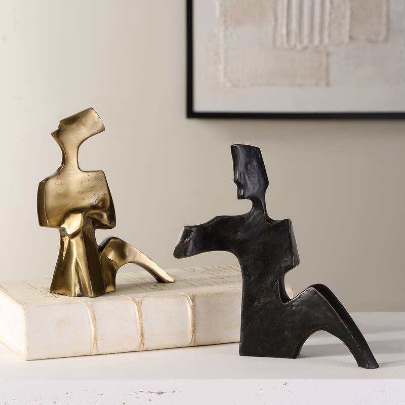 Uttermost Affection Bronze Gold Sculpture, Set of 2 - 8.25'' H X 8'' W X 2.75'' D