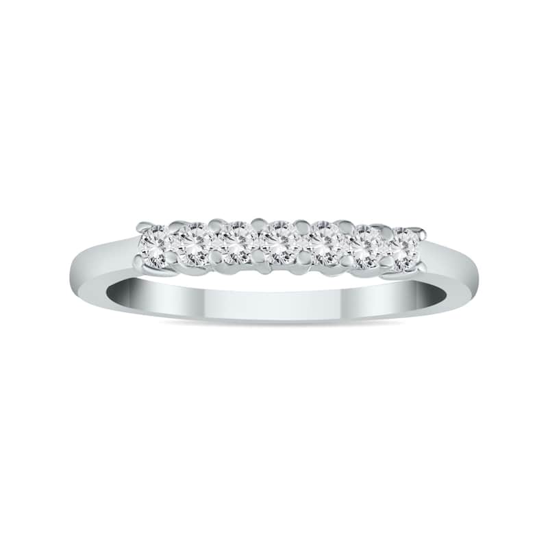 Marquee 3/8 Carat TW 7 Stone Diamond Band in 10K White Gold