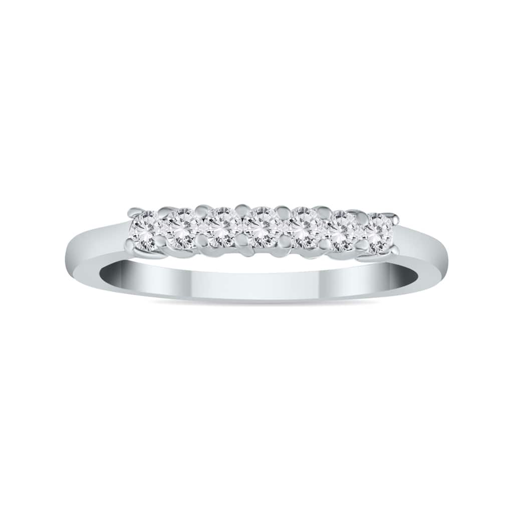 Marquee 3/8 Carat TW 7 Stone Diamond Band in 10K White Gold