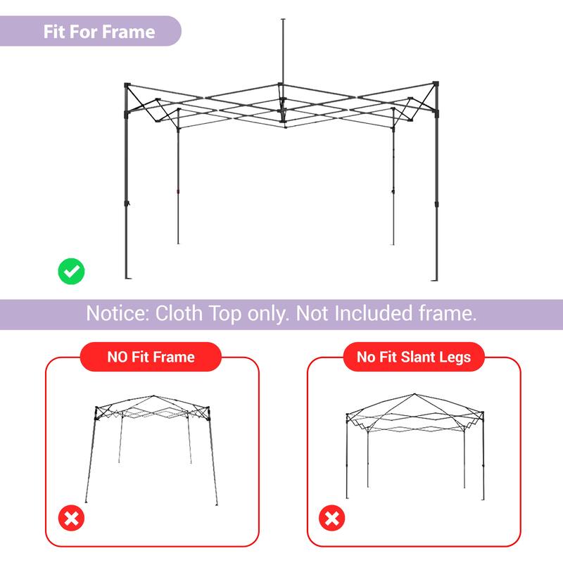 Tradesparker Commercial Canopy Replacement Top Windproof with Sand Bags