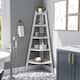 Furniture of America Kiki 5-tier Corner Ladder Display Bookshelf - White