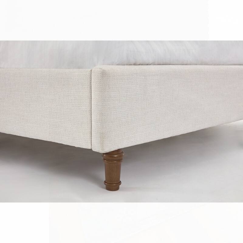 Upholstered Wingback Bed Without Wooden Slats Box Spring Required