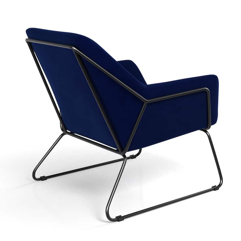 Concord Fabric Accent Chair with Black Powder Coated Sled Base