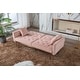 preview thumbnail 41 of 70, Velvet Upholstered Tufted Loveseats Sleeper Sofa With Rose Golden Legs