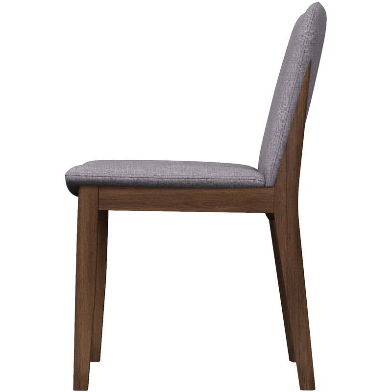 GDFStudio - Laura Mid-Century Modern Solid Wood Dining Chair Set with Upholstered Fabric, Set of 2 - 20"