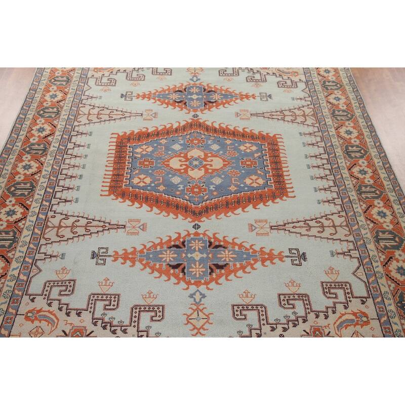 Geometric Viss Large Oriental Rug Hand-Knotted Wool Carpet - 11'6"x 17'9"