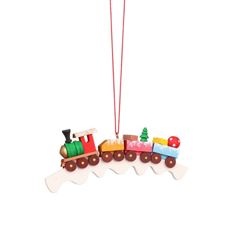 2.75" Warm Vibrant Toy Train Collectible Christian Ulbricht Ornament