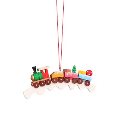 2.75" Warm Vibrant Toy Train Collectible Christian Ulbricht Ornament