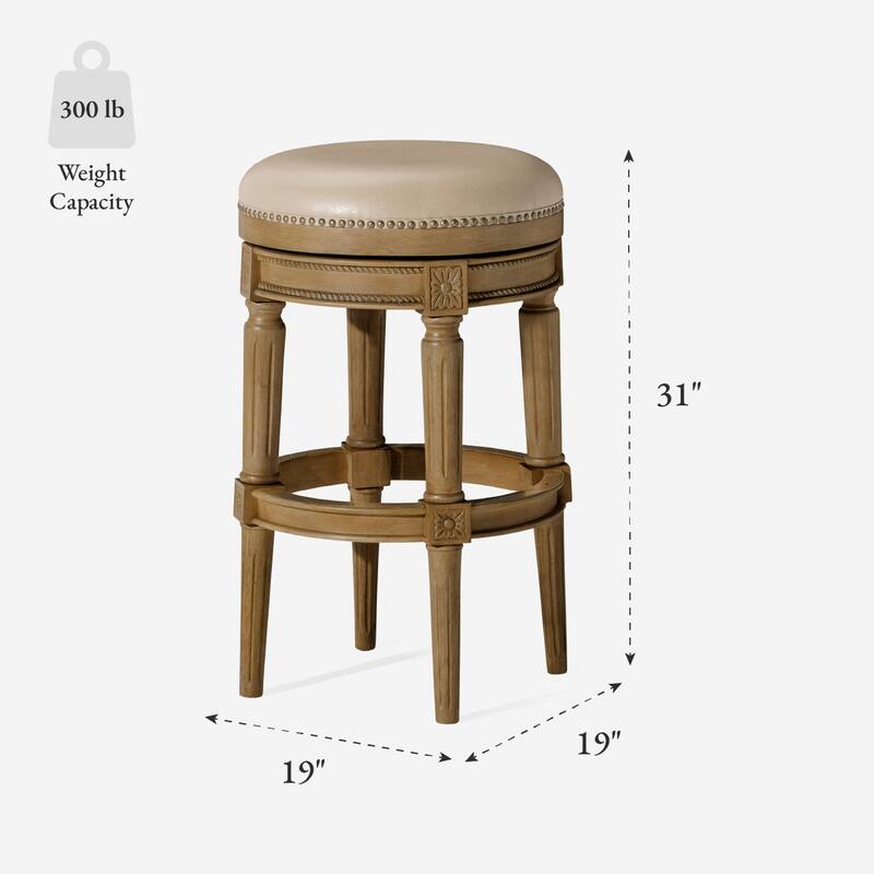Maven Lane Pullman Backless Swivel Kitchen Stool