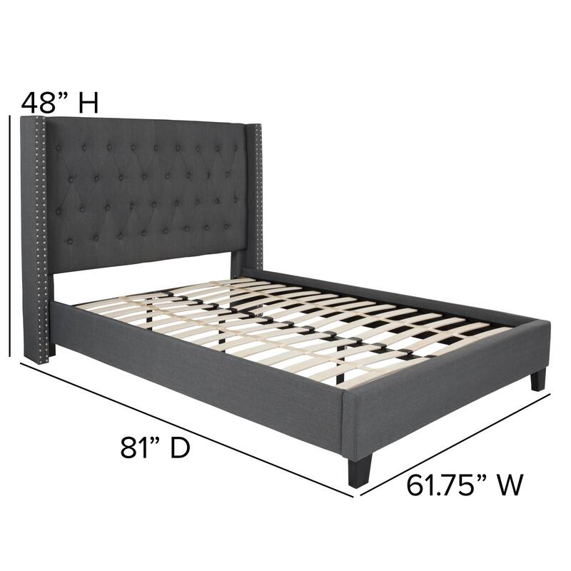 Tufted Platform Bed with 10 Inch Pocket Spring Mattress