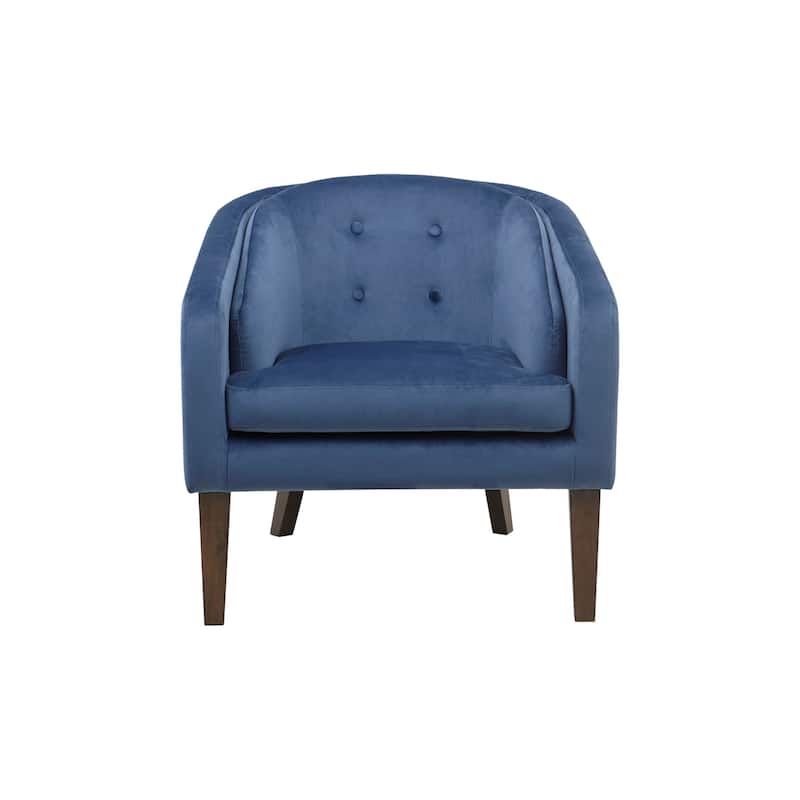 Madison Park Cora Blue Upholstered Tufted Mid-Century Accent Chair