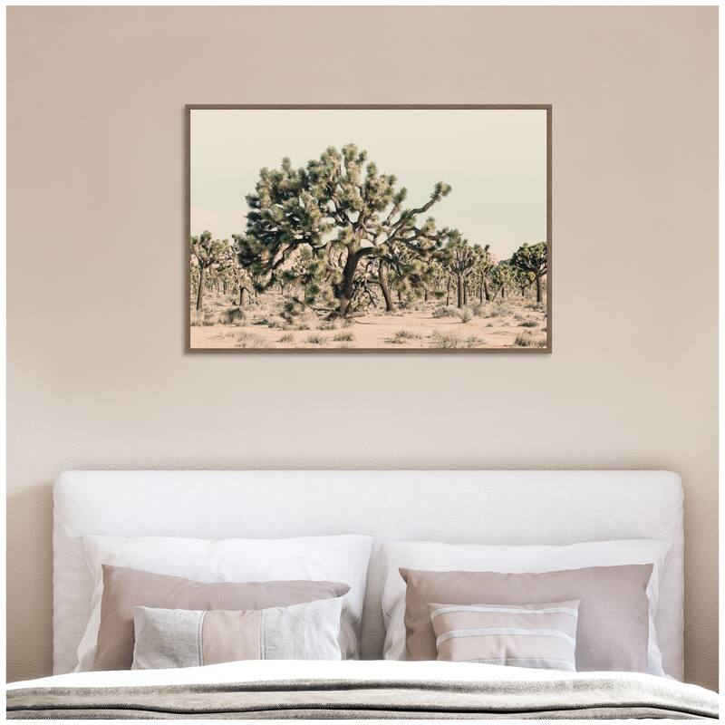 Kate and Laurel Joshua Tree No. 1 by Alicia Bock Framed Canvas Wall Art Print