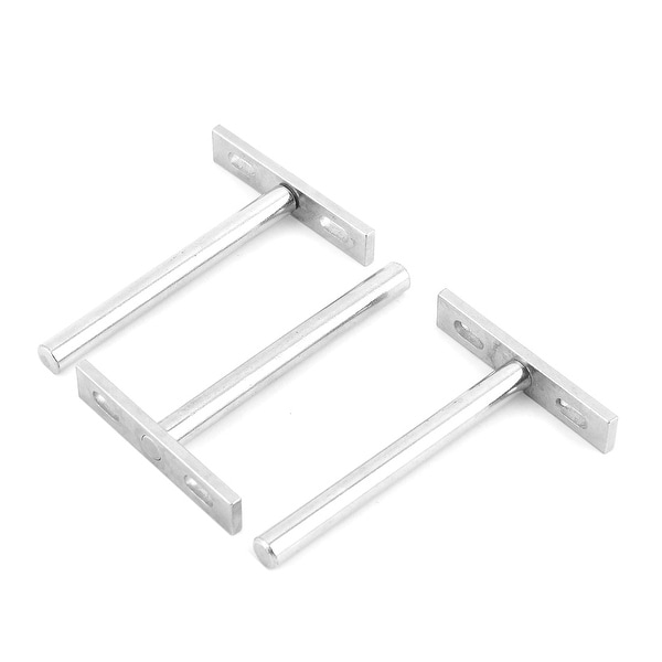 Furniture Cupboard Stainless Steel T Shaped Shelf Support Holder Stand Bracket 3pcs