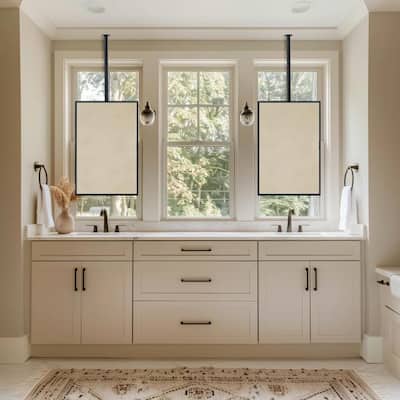 TEHOME Ceiling Mount Rectangle Metal Wall Mirror - 20" x 30"