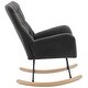preview thumbnail 4 of 21, Teddy Upholstered Nursery Rocking Chair with High Backrest