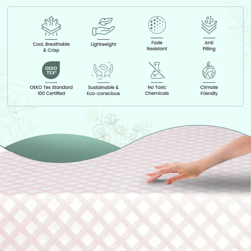 300 Thread Count Cotton Sateen Weave Printed Sheet Set