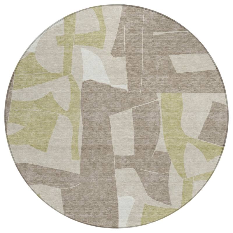 Machine Washable Indoor/ Outdoor Modern Crestone Chantille Rug