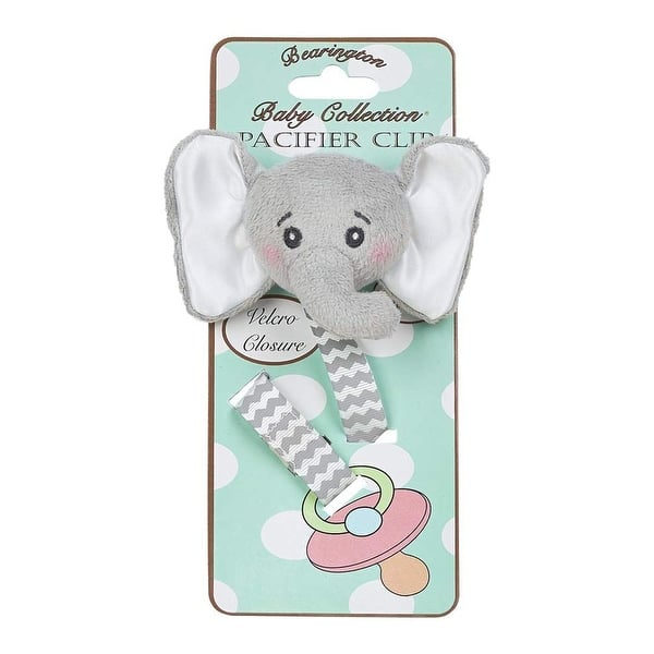 slide 2 of 3, Bearington Pacifier Clip - Elephant, Lil' Spout