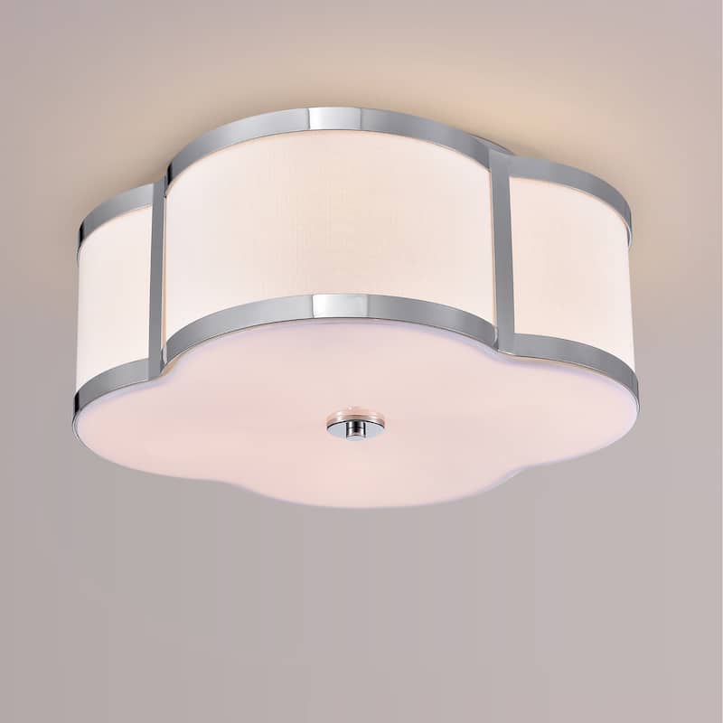 Necan Antique Metal 4-Light Flush Mounted Clover Ceiling Lamp