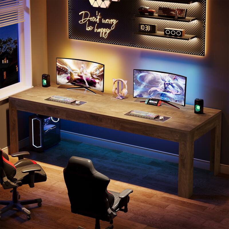 78.7 Inch Extra Long 2-person Desk Office Computer Table