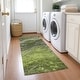 preview thumbnail 54 of 84, Machine Washable Indoor/ Outdoor Chantille Modern Abstract Rug Green - 2'3" x 7'6"