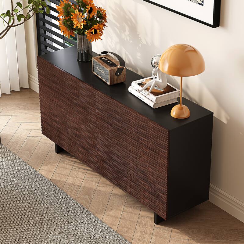 59" Storage Sideboard Buffets Cabinet with 4 Doors