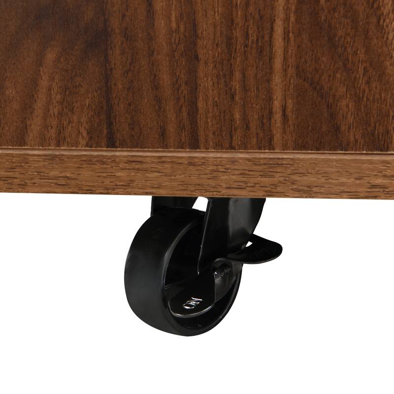 Multi-Functional Lift-Top Coffee Table with Hidden Storage and Stools,Table with 4 Stools and Casters