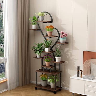 Metal Plant Stand with Grow Lights, Indoor Plant Rack