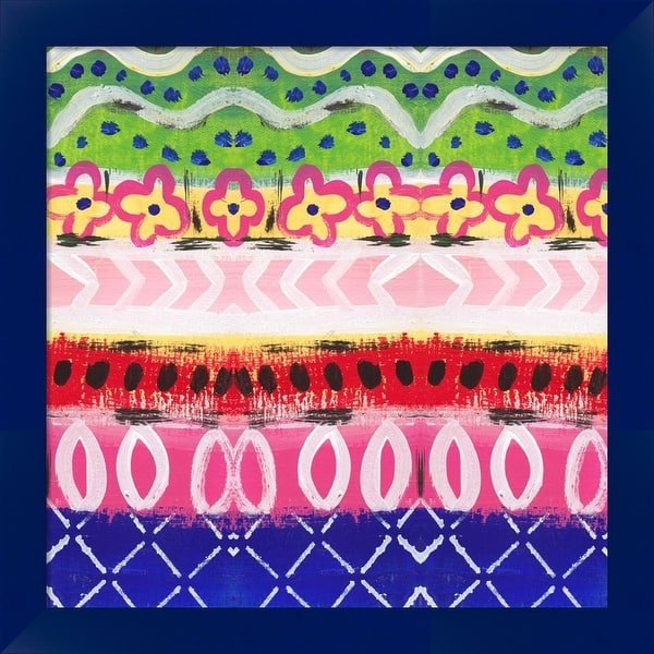 slide 1 of 3, Linda Woods 'Boho Pattern I' Framed Art