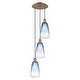 preview thumbnail 37 of 48, Innovations Lighting Endless Possibilities Ballston - Brookhaven Almond - 3 Light 13" Cord Hung Multi Pendant Antique Copper/Sapphire Blue