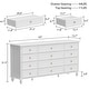 preview thumbnail 8 of 35, 63"W Wood Dresser Bedroom Storage Drawer Organizer Closet 12 Drawer