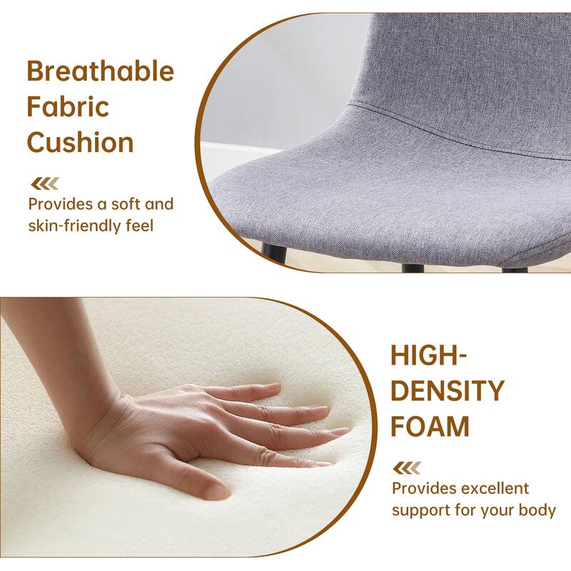 5 Piece 42-52" Extendable Round Dining Table Set with 4 Linen Chairs, Adjustable Home/Office Table Set for Small Spaces, Seats 4