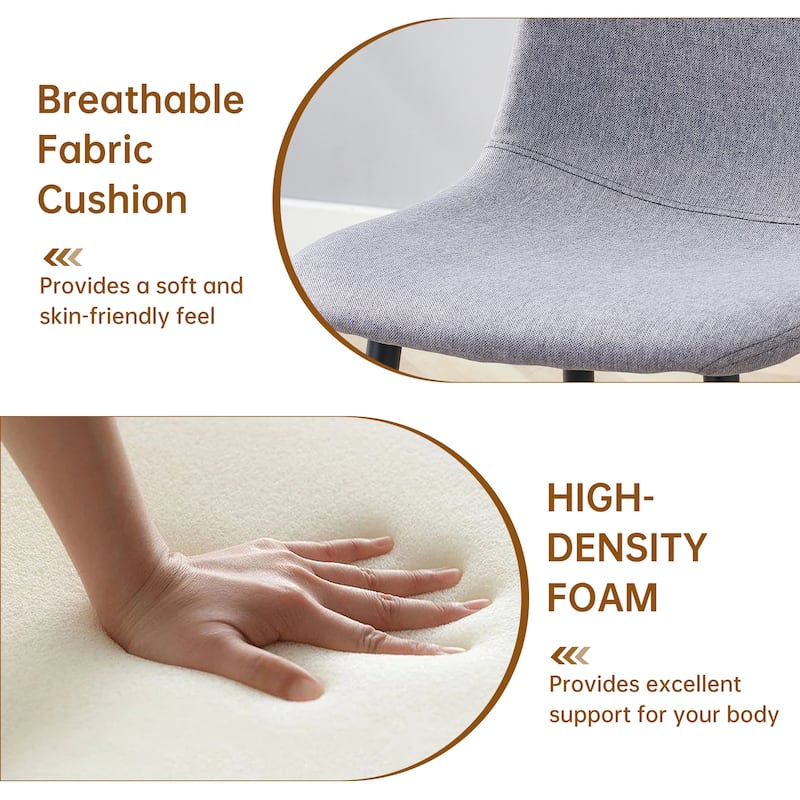 5-Piece Extendable Dining Table Set, Modern MDF Table & 4 High-Resilience Fabric Chairs, Adaptable for Gatherings