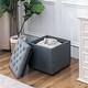 preview thumbnail 8 of 58, Adeco Fabric Square Storage Ottoman with Tray