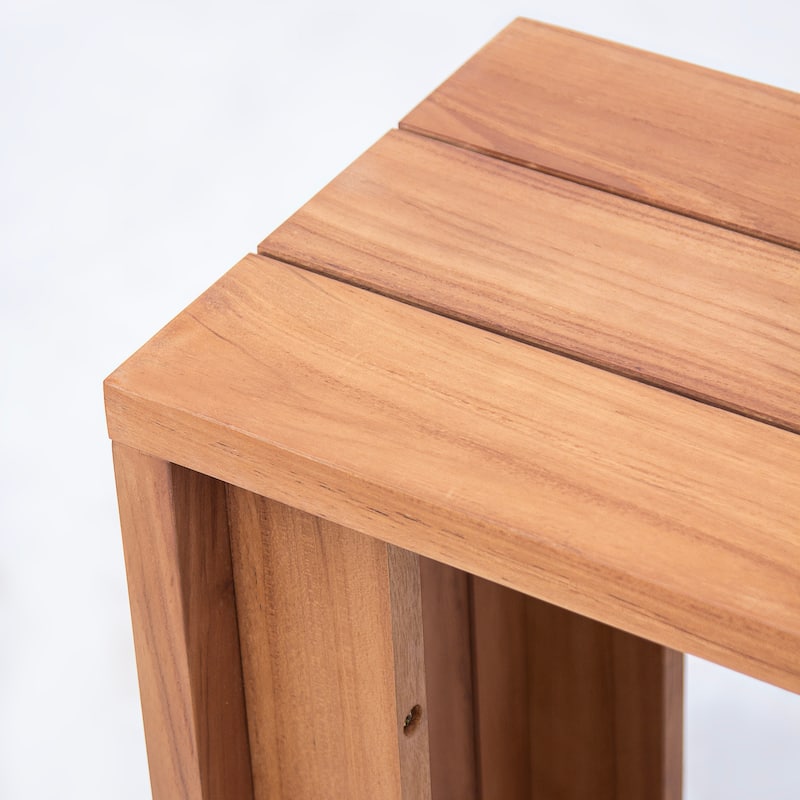 Cambridge Casual Napa Indonesian Teak Outdoor C-Shaped Side Table - 1 Piece