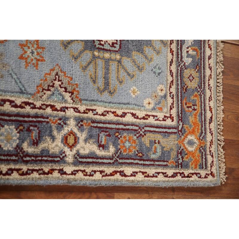 Light Blue Kazak Oriental Accent Rug Wool Carpet - 3'0"x 5'1"