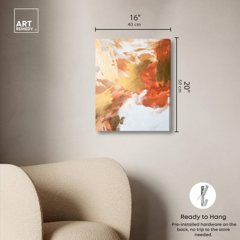 Golden Yellow Citrus Burst I Canvas by Art Remedy, Gallery Wrapped