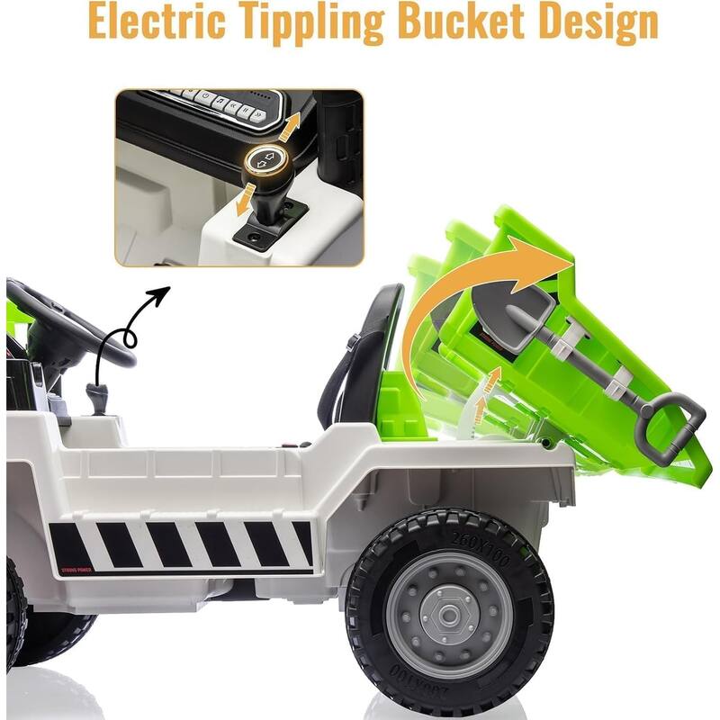 Ride On Dump Truck, 4 Wheeler Toy, Ride On Toys for Kids,12V Ride On Car with Remote Control
